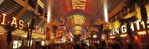 Gambling: Fremont Street Experience Las Vegas NV USA #3 by Panoramic Images