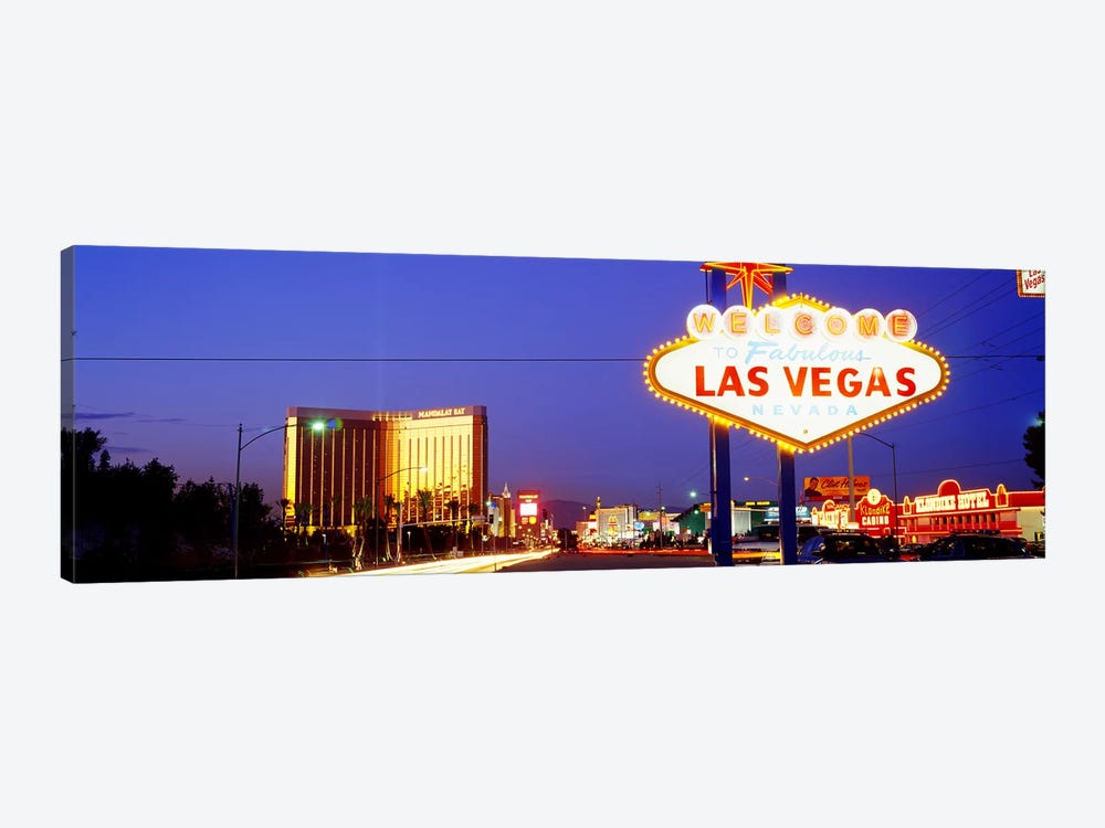Welcome Sign Las Vegas NV by Panoramic Images 1-piece Canvas Art Print