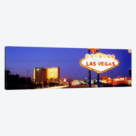 Welcome Sign Las Vegas NV Canvas Print #PIM2910} by Panoramic Images Canvas Art Print