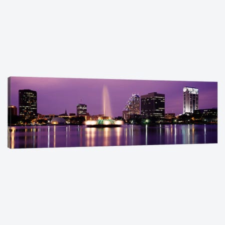 View Of A City Skyline At Night, Orlando, Florida, USA Canvas Print #PIM2912} by Panoramic Images Art Print