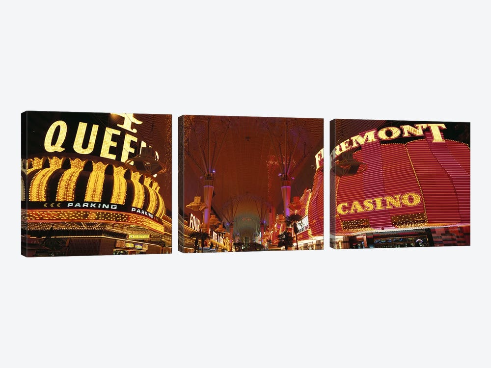 Fremont Street Experience Las Vegas NV USA #4 by Panoramic Images 3-piece Art Print