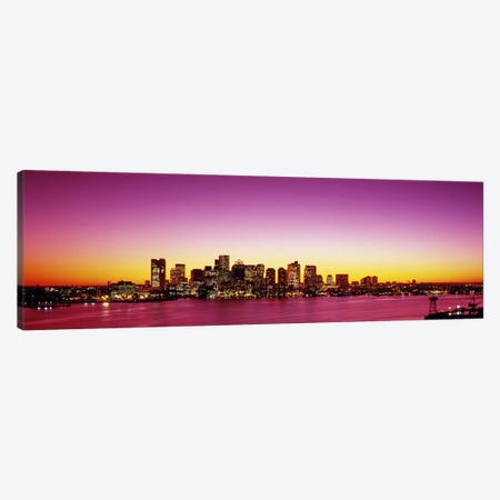 Sunset, Boston, Massachusetts, USA Canvas Print #PIM2920} by Panoramic Images Canvas Wall Art