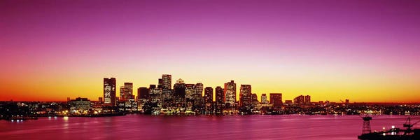 City Sunrises & Sunsets: Sunset, Boston, Massachusetts, USA by Panoramic Images