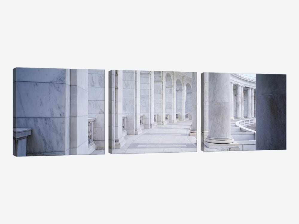 Columns of a government building, Arlington, Arlington County, Virginia, USA by Panoramic Images 3-piece Canvas Artwork