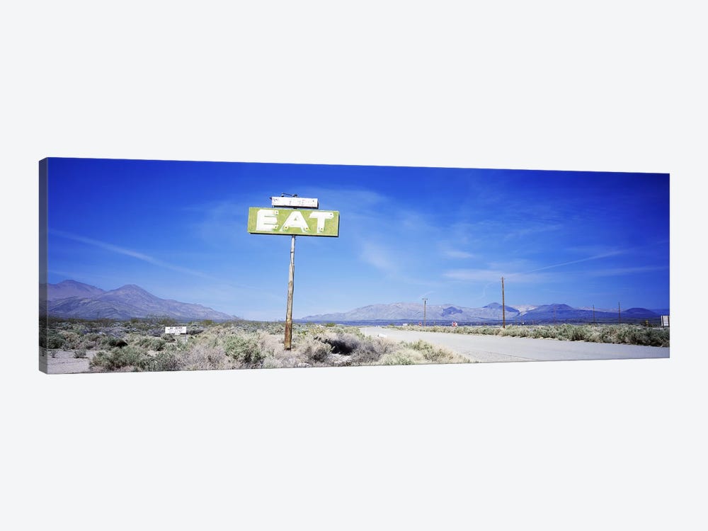 Old Diner Sign, Highway 395, California, USA by Panoramic Images 1-piece Canvas Art
