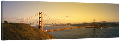 High angle view of a suspension bridge across the seaGolden Gate Bridge, San Francisco, California, USA Canvas Art Print - Golden Gate Bridge