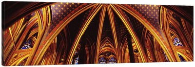 Lower Chapel Ceiling, Sainte Chapelle, Palais de la Cite, Ile de la Cite, Paris, France Canvas Art Print - Paris Photography