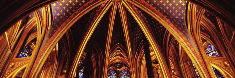 Lower Chapel Ceiling, Sainte Chapelle, Palais de la Cite, Ile de la Cite, Paris, France by Panoramic Images wall art