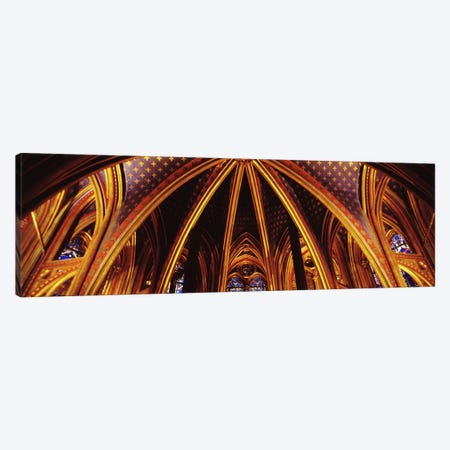 Lower Chapel Ceiling, Sainte Chapelle, Palais de la Cite, Ile de la Cite, Paris, France Canvas Print #PIM2958} by Panoramic Images Canvas Print