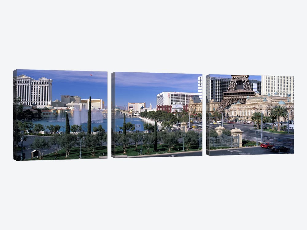The Strip, Las Vegas, Nevada, USA #4 by Panoramic Images 3-piece Canvas Artwork