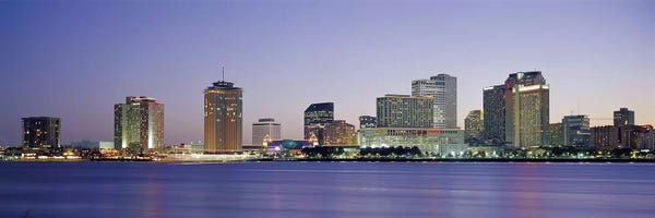 New Orleans Skylines: Night New Orleans LA by Panoramic Images