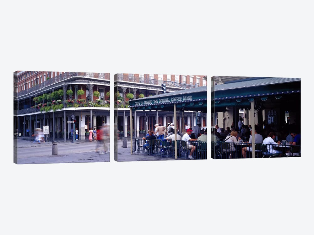 Cafe du Monde French Quarter New Orleans LA by Panoramic Images 3-piece Art Print
