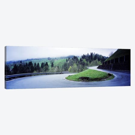 Curving Road Switzerland Canvas Print #PIM2975} by Panoramic Images Canvas Art