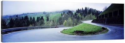 Curving Road Switzerland Canvas Art Print - Switzerland Art