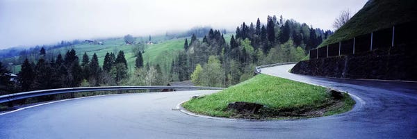 Switzerland: Curving Road Switzerland by Panoramic Images