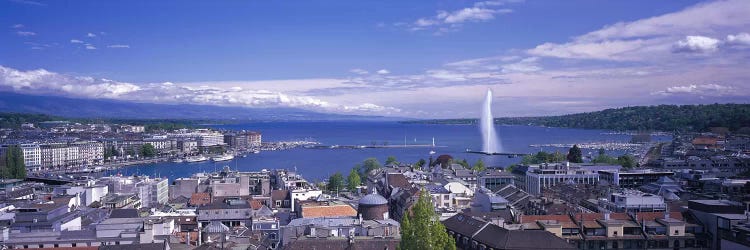 Shoreline Landscape, Lake Geneva, Geneva, Switzerland