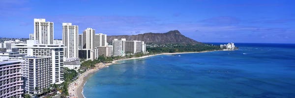 Hawaii: Waikiki Honolulu Oahu HI USA #2 by Panoramic Images