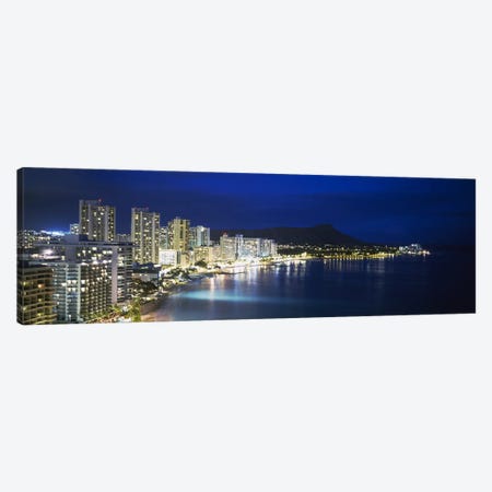 Buildings On The Waterfront, Waikiki, Honolulu, Oahu, Hawaii, USA Canvas Print #PIM2984} by Panoramic Images Canvas Art Print