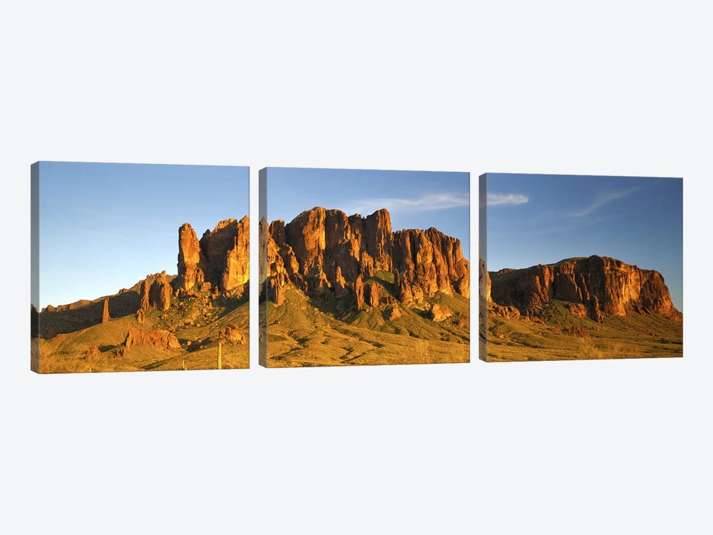 Superstition Mountain, Superstition Wilderness Area, Tonto National Forest, Arizona, USA by Panoramic Images 3-piece Canvas Wall Art