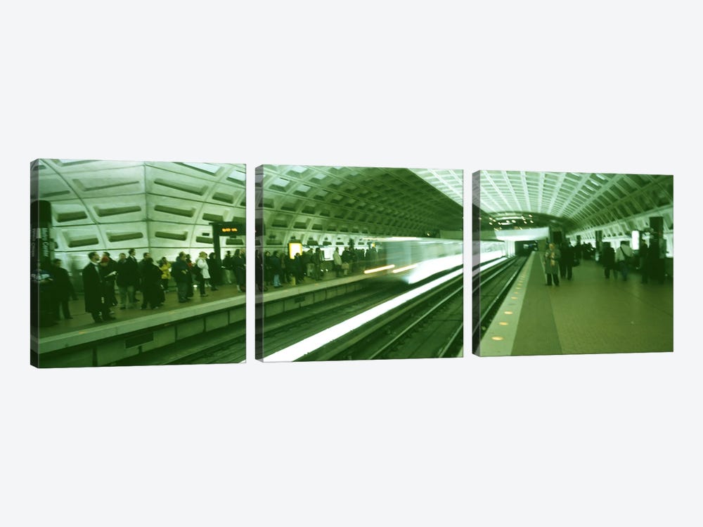 Metro Station Washington DC USA by Panoramic Images 3-piece Canvas Art Print