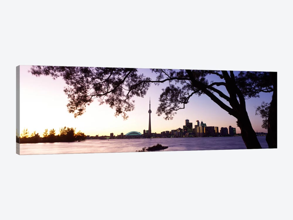 Skyline CN Tower Skydome Toronto Ontario Canada by Panoramic Images 1-piece Canvas Wall Art
