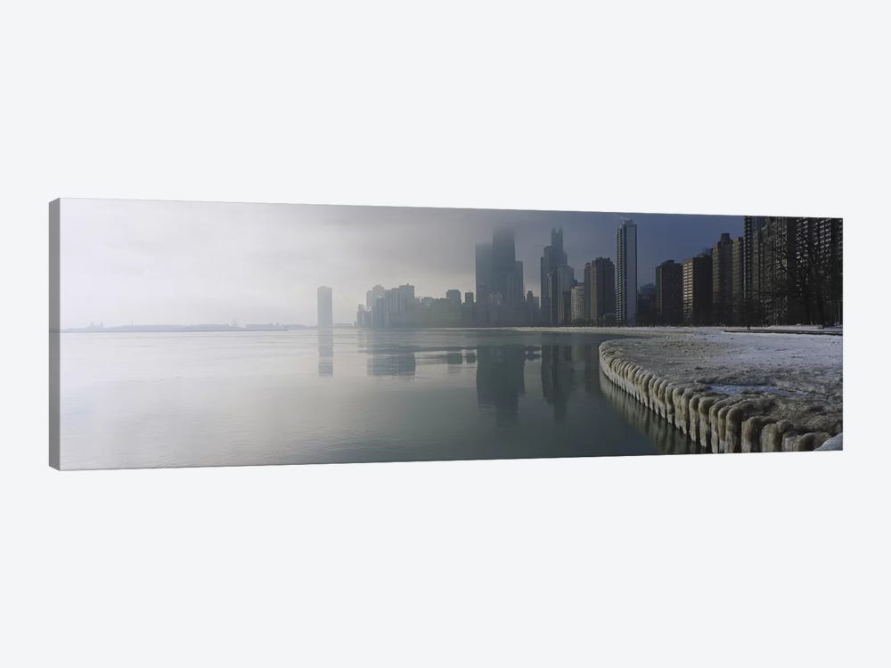 Buildings at the waterfront, Lake Michigan, Navy Pier, Michigan, Chicago, Cook County, Illinois, USA by Panoramic Images 1-piece Canvas Art Print