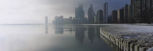 Chicago Skylines: Buildings at the waterfront, Lake Michigan, Navy Pier, Michigan, Chicago, Cook County, Illinois, USA by Panoramic Images