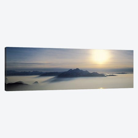 Mist Around Pilatus, Lucerne, Switzerland Canvas Print #PIM2995} by Panoramic Images Canvas Artwork