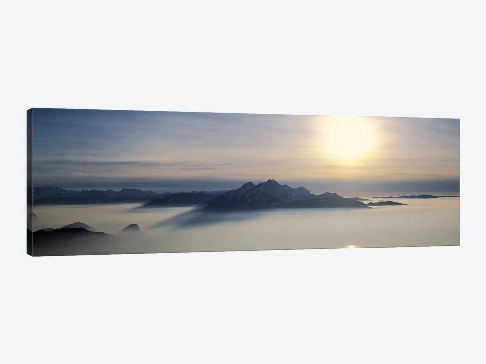 Mist Around Pilatus, Lucerne, Switzerland by Panoramic Images 1-piece Canvas Wall Art