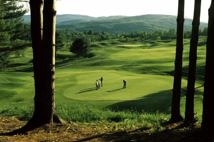 Golfers On A Green, Country Club Of Vermont, Waterbury, Washington County, Vermont, USA