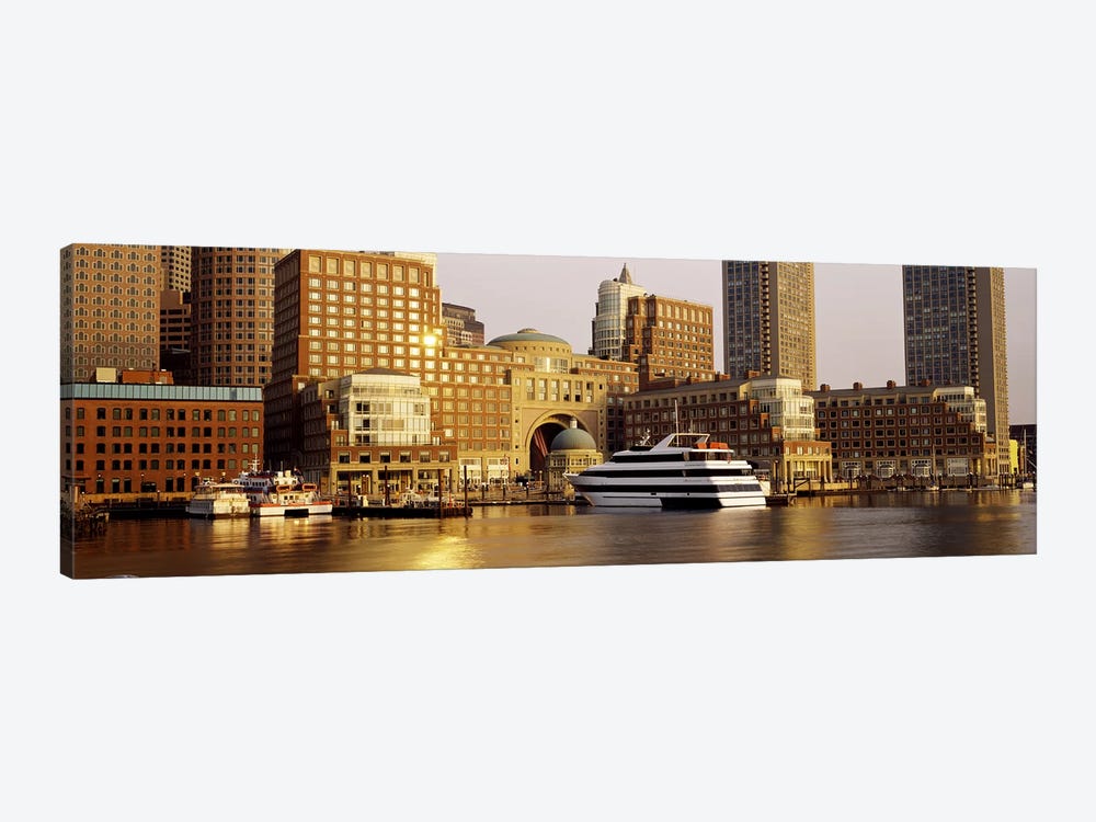 Buildings at the waterfront, Boston, Suffolk County, Massachusetts, USA by Panoramic Images 1-piece Canvas Print