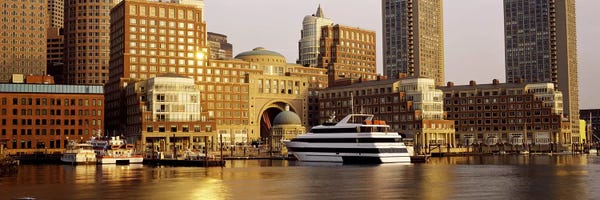 Massachusetts: Buildings at the waterfront, Boston, Suffolk County, Massachusetts, USA by Panoramic Images