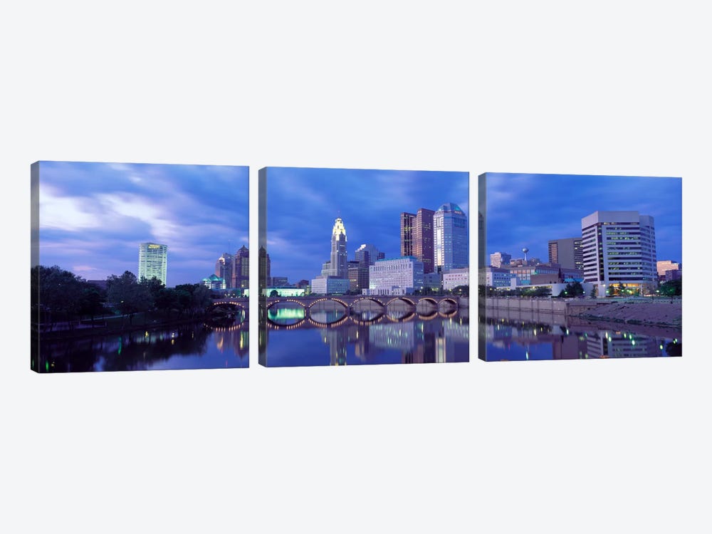 USA, Ohio, Columbus, Scioto River by Panoramic Images 3-piece Canvas Art Print
