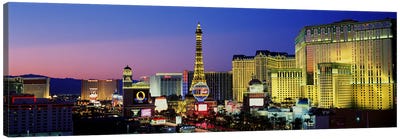 The Strip at Dusk, Las Vegas, Nevada, USA Canvas Art Print - Panoramic Cityscapes