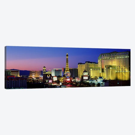 The Strip at Dusk, Las Vegas, Nevada, USA Canvas Print #PIM3000} by Panoramic Images Canvas Wall Art