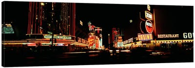 Las Vegas NV Downtown Neon, Fremont St Canvas Art Print - Gambling Art