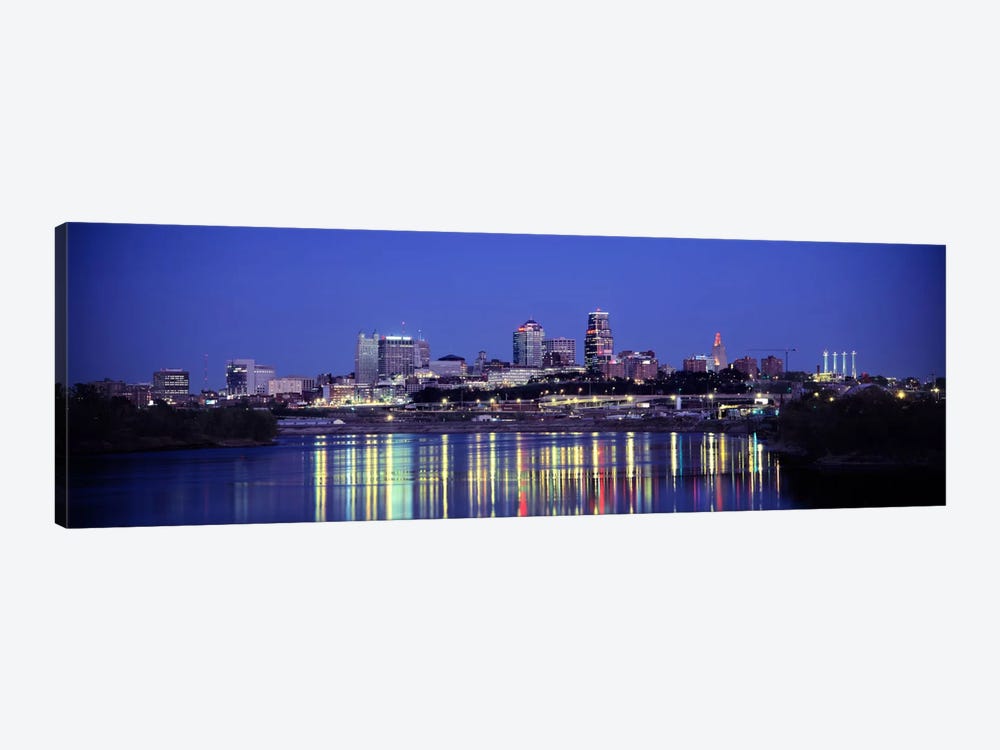 Evening Kansas City MO by Panoramic Images 1-piece Canvas Wall Art