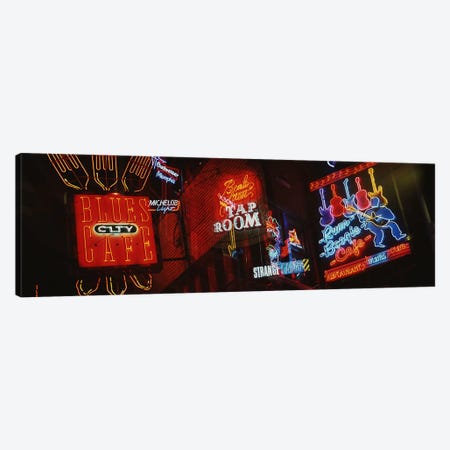Neon SignsBeale Street, Memphis, Tennessee, USA Canvas Print #PIM3028} by Panoramic Images Canvas Artwork