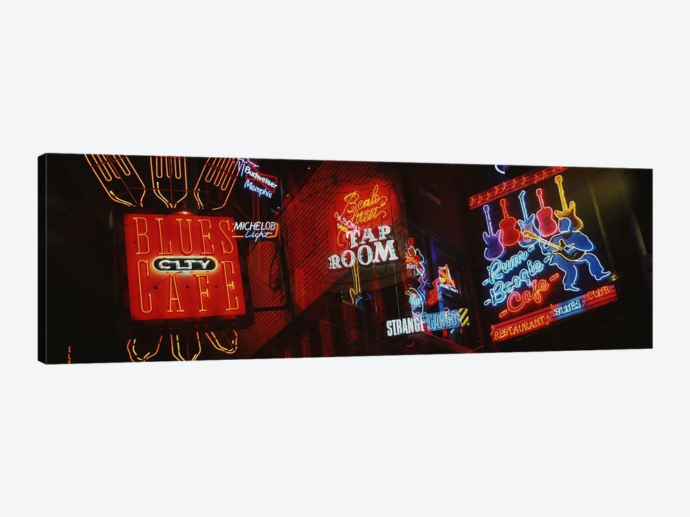 Neon SignsBeale Street, Memphis, Tennessee, USA by Panoramic Images 1-piece Canvas Artwork