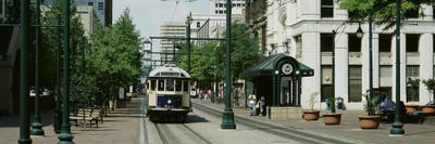 Main Street Trolley Court Square Memphis TN by Panoramic Images framed canvas print
