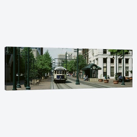 Main Street Trolley Court Square Memphis TN Canvas Print #PIM3029} by Panoramic Images Canvas Artwork