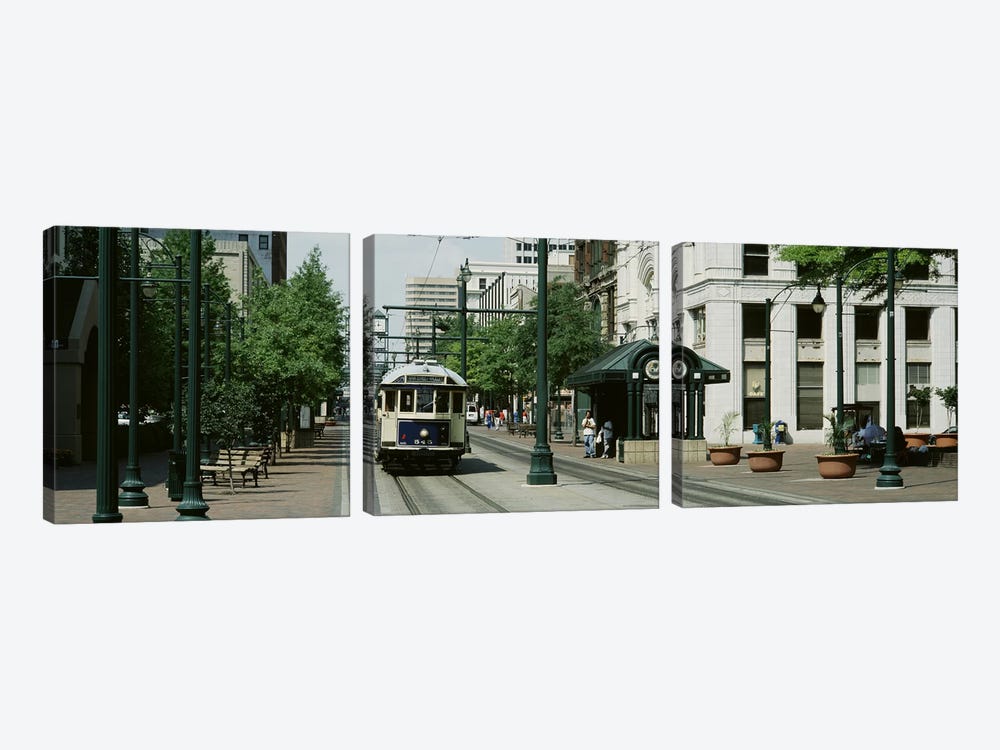 Main Street Trolley Court Square Memphis TN by Panoramic Images 3-piece Canvas Art Print
