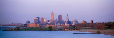 Buildings at the waterfront, Cleveland, Ohio, USA #2 by Panoramic Images framed canvas print