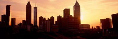 Sunset SkylineAtlanta, Georgia, USA by Panoramic Images multi panel art