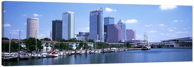 Skyline & Garrison Channel Marina Tampa FL USA Canvas Art Print - Tampa Bay Art