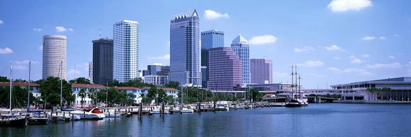 Tampa Bay: Skyline & Garrison Channel Marina Tampa FL USA by Panoramic Images