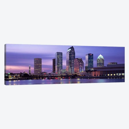 USAFlorida, Tampa, View of an urban skyline at night Canvas Print #PIM3037} by Panoramic Images Canvas Artwork