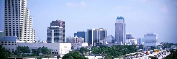 Orlando: Skyline & Interstate 4 Orlando FL USA by Panoramic Images