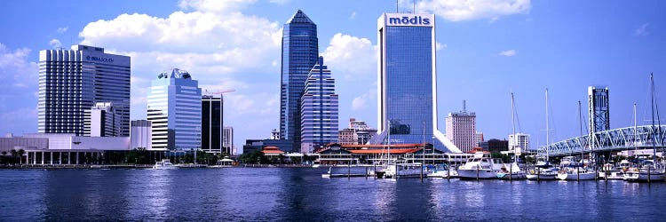 Skyscrapers at the waterfront, Main Street Bridge, St. John's River, Jacksonville, Florida, USA