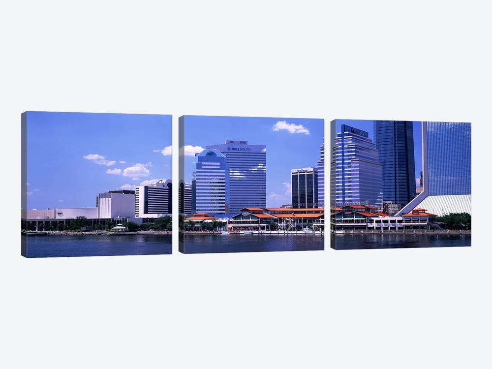 Skyline Jacksonville FL USA by Panoramic Images 3-piece Canvas Artwork
